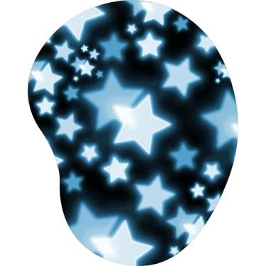 Imagem de Mouse Pad Ergonômico Gota Estrelas Azuis Brilhantes