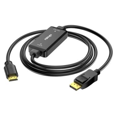 Imagem de fairikabe Cabo HDMI para DisplayPort 4K a 60Hz, fonte HDMI unidirecional de 1,5 m para monitor DP, Plug and Play, sem necessidade de energia, compatível com PS5/PS4 Pro, Xbox Series X, PC