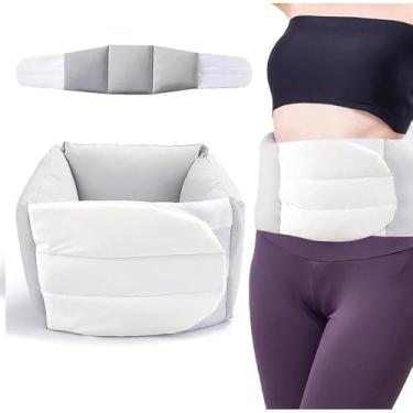 Imagem de Aromacore Almofada de apoio para as costas para dormir, almofada de suporte lombar ajustável com curva ergonômica, algodão de seda gelada respirável, design envolvente de 360° para cama, cadeira de