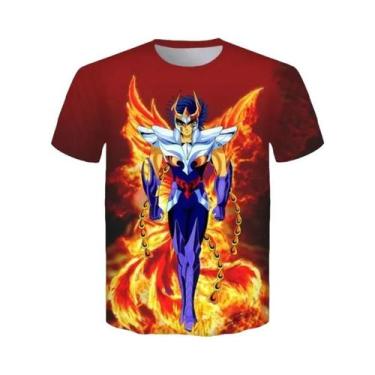 Imagem de Camiseta De Manga Curta Estilo Harajuku 3D Impressão De Anime Saint Se