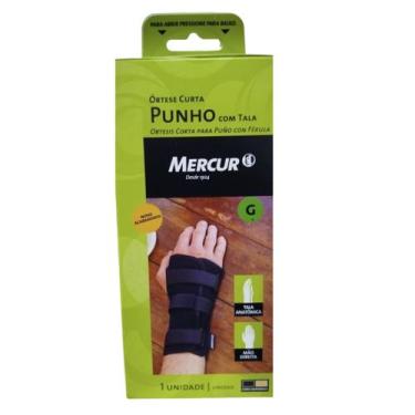 Imagem de Órtese Curta Punho Com Tala Mão Direita Grande - Mercur