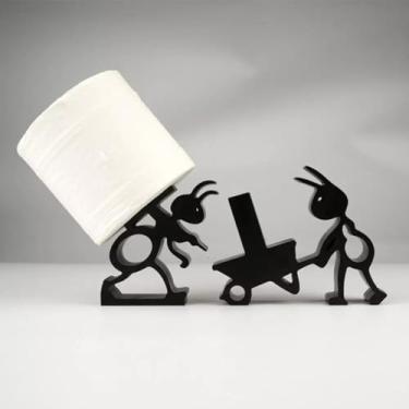 Imagem de Porta Papel Higiênico Formigas Dispenser Papel Higienico Criativo para Banheiro Moderno e Divertido