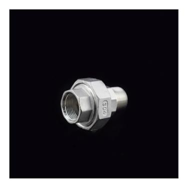 Imagem de 1/10.2 cm 3/20.3 cm 1/5.1 cm 3/10.2 cm 2.5 cm 1-1/10.2 cm 1-1/5.1 cm 5.1 cm BSPT União soquete fêmea para macho 304 encaixe de tubulação de aço inoxidável água gás óleo (3/20.3 cm)