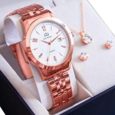 Imagem de Relógio Champion Ana Hickmann Feminino Rosé AH28768Z Kit Colar e Brincos-Feminino