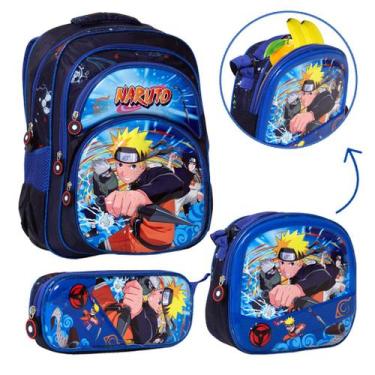Imagem de Mochila Masculina Creche Estampa Naruto Uzumaki Tam G Costas - TOYS 2U