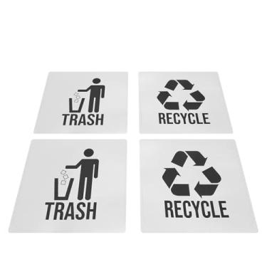 Imagem de AYNEFY Etiquetas para Lixeiras, Adesivos para Reciclagem e Lixo, Classificação de Resíduos Sem Esforço, Etiquetas para Lixeiras, Adesivos Fortes para Reciclagem e Lixo, Decalques para Escritório, Casa, Hotel, Apartamento, Escola