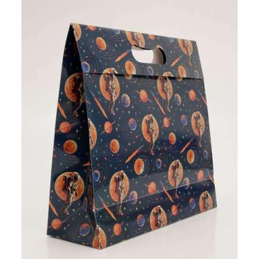 Imagem de Embalagem Presente Sacola Estampa Astronauta Marisa-16286, UN, Azul