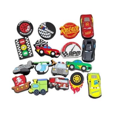 Imagem de Charms De PVC Do Carro Lightning McQueen Da Disney Para Meninos, 6 Peç