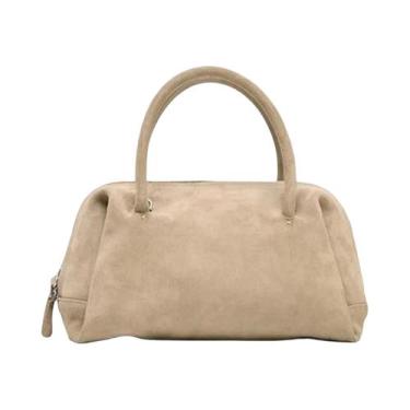 Imagem de Bolsa De Ombro Em Suede Para Mulheres, Estilo Coreano, Bolsa De Bowlin