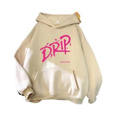 Imagem de Hoodie Retro Unissex Harajuku Babymonster Álbum 2024, Suéter Vintage D