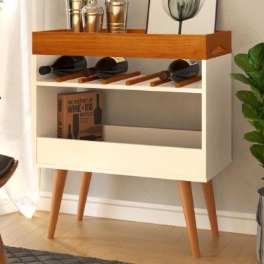 Imagem de Aparador Buffet Adega Aspen Off White Caramelo