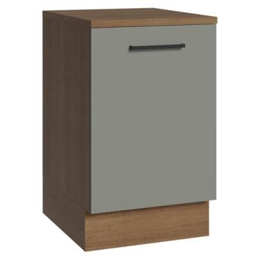 Imagem de Balcão de Cozinha 50cm 1 Porta Rustic/cinza Agata Madesa