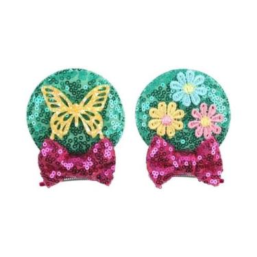 Imagem de Presilhas De Cabelo Com Lantejoulas E Orelhas De Rato Disney Para Meni