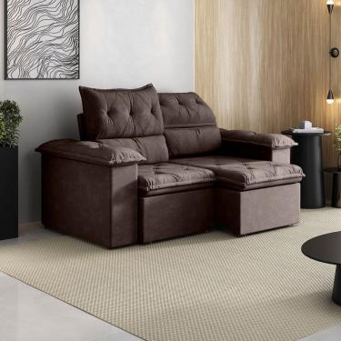 Imagem de Sofá Retrátil e Reclinável 200cm Cupuaçu Cabecasa Madeiraoriginals Marrom