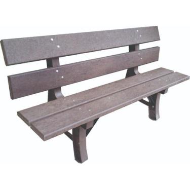 Imagem de Banco de jardim madeira plástica maciça colorido com 3 lugares recicla