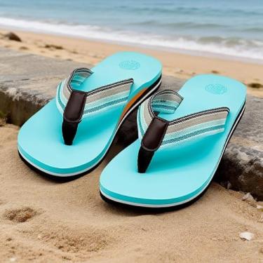 Imagem de Sandália feminina ortopédica casual confortável para ioga com suporte de arco, Azul claro, 39