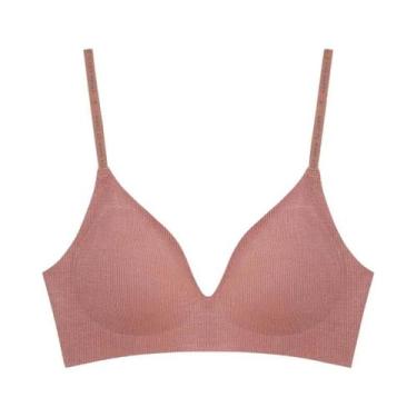Imagem de Sutiã Sem Costura Sexy Feminino Com Decote Em V Profundo, Alça Com Let