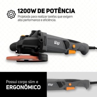 Imagem de Esmerilhadeira Angular WAP WF ES02 1200W 5 Polegadas Corte Desbaste e 