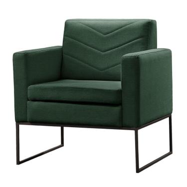 Imagem de Poltrona Apolo Luxo Base Preta Castellar Móbile Veludo Verde Veludo Verde