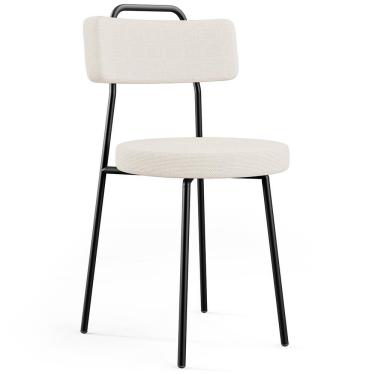 Imagem de Cadeira Estofada Para Sala De Jantar Barcelona F01 Bege