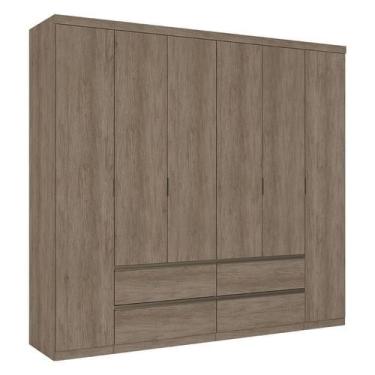 Imagem de Guarda Roupa Casal Nobre 6 Portas Rustic Acetinado - THB - THB Móveis