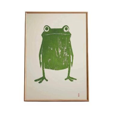 Imagem de Pôster De Arte Em Tela Estilo Asiático Com Tigre Japonês, Peixe Koi, S