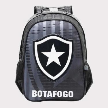 Imagem de Mochila Botafogo Juvenil Cinza e Preto, Único