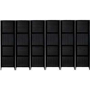 Imagem de 6 Biombo Pintado Reto Com Pés Folha Painel Mdf Divisor Divisória Separ