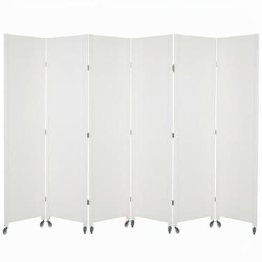 Imagem de 6 Biombo Pintado Sanfonado Com Rodinhas E Dobradiças Folha Painel Mdf 