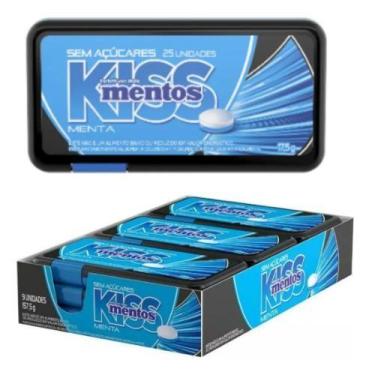 Imagem de Bala Mentos Kiss Mint Sem Açucar 9un - Fruit-Tella (Van Melle)
