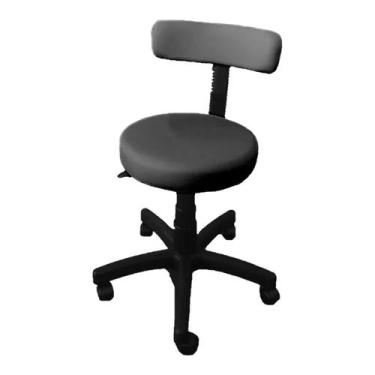 Imagem de Cadeira Mocho Com Encosto Com Ajuste De Altura A Gás Várias Cores - BE