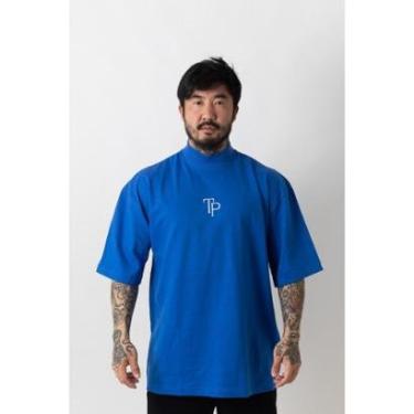 Imagem de Camiseta Oversized Gola Alta Classic Azul Royal-Unissex