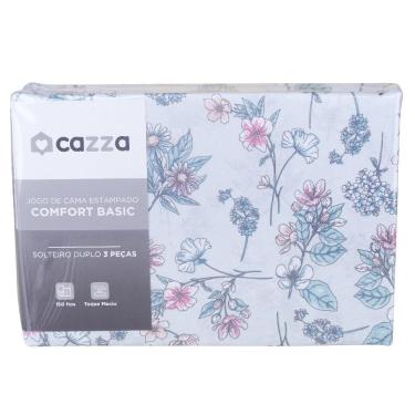 Imagem de Jogo de Cama Solteiro 3 Peças Microfibra Cazza Floral Donatella