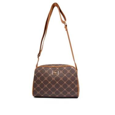 Imagem de Bolsa Feminina Rafitthy Transversal Pequena Marrom/Caramelo, Marrom, Ú