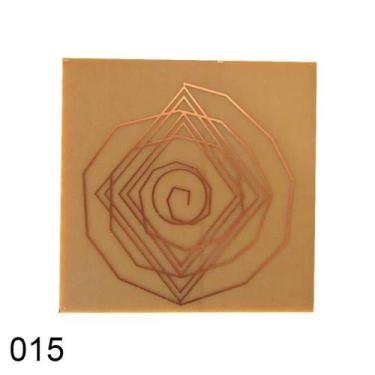 Imagem de Gráfico Espiral Cósmica para Radiestesia, em Fenolite com Cobre 015 - 