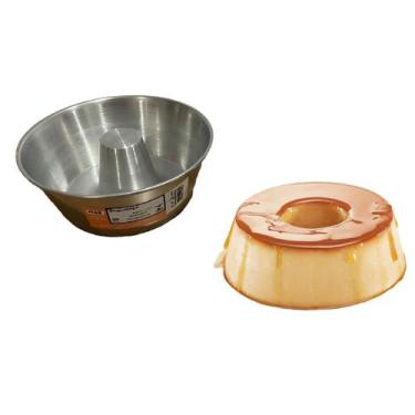 Imagem de Assadeira Forma Bolo Pudim Redonda Furo Meio 18 Cm Alumínio - MSR
