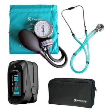 Imagem de Kit Enfermagem Aparelho Pressao Esfig Estetoscopio Completo Incoterm -