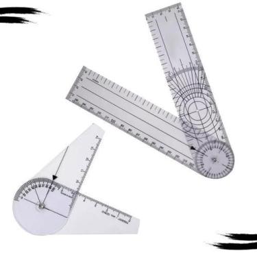 Imagem de Kit Fisioterapia Goniômetro Grande Pequeno Avaliacao Fisica - Love Saú