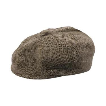 Imagem de Boné Infantil Masculino De Inverno Quente Com Estampa Espinha De Peixe