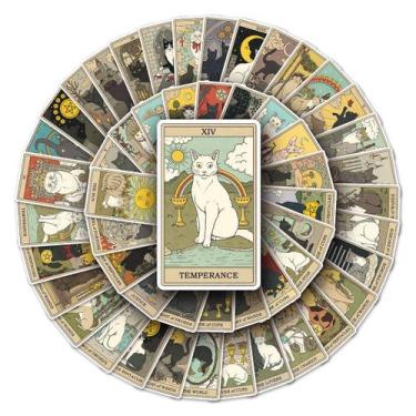 Imagem de Conjunto de adesivos Anime Tarot Vinyl Cartoon para garrafa de água (7