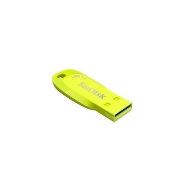 Imagem de Pen Drive 64GB SanDisk Ultra Shift, USB 3.2, Amarelo Fluorescente - SDCZ410-064G-G46EP