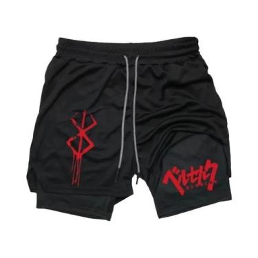 Imagem de Shorts Esportivos Masculinos 2 Em 1 De Secagem Rápida Para Corrida, Ac