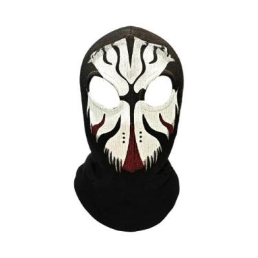 Imagem de Balaclava De Rosto Inteiro 100% Algodão Com Estampa De Caveira, Máscar