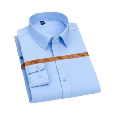 Imagem de Camisa Social Masculina Slim Fit De Manga Longa, Resistente a Rugas, F