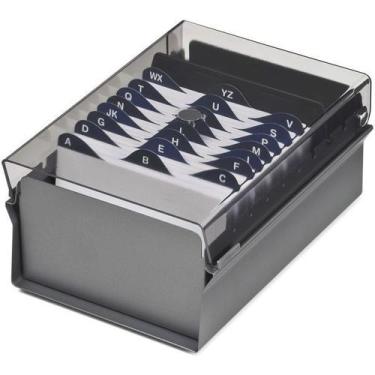 Imagem de Fichário de Mesa c/ Base de Aço 3x5 Fumê - Acrimet