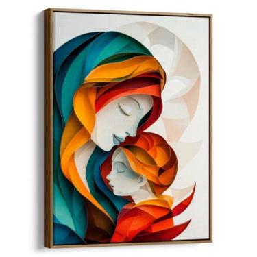 Imagem de Quadro Jesus e Maria Abstrato - Mioquadros, 120x80 cm, Tabaco