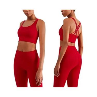 Imagem de Conjunto De Roupas De Yoga Femininas Em 2 Peças Para Fitness, Pilates 