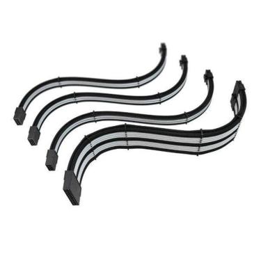 Imagem de Cabo Extensor de Fonte Sleeved Rise Mode, 4 em 1, 1x 24p ATX, 1x 4+4p CPU, 2x 6+2p PCIe, - RM-SL-BW-Unissex