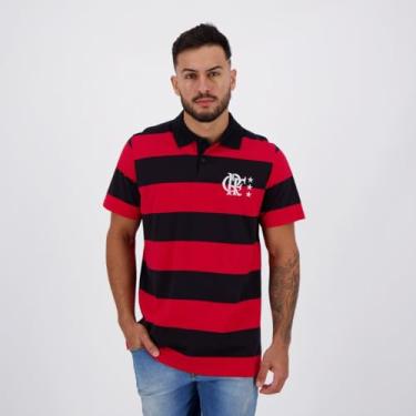 Imagem de Braziline Camisa Polo Flamengo Control, Preto/Vermelho, P