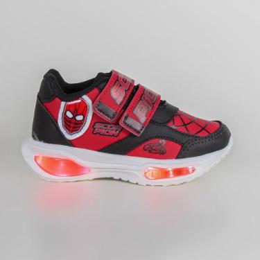 Imagem de Tênis Infantil Mini Pé Com Led Mp2537 Preto, Preto, Vermelho, 01, 32